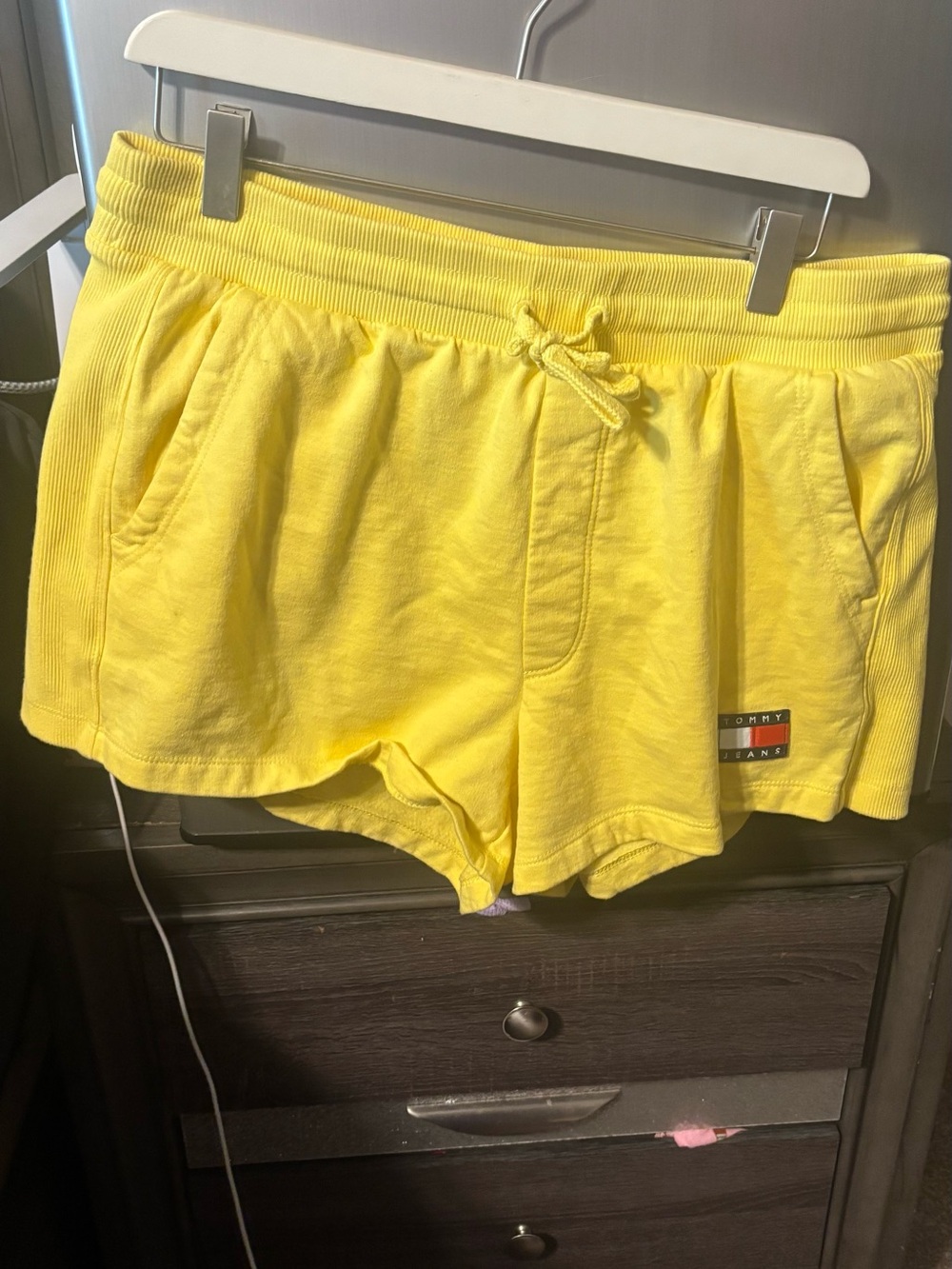 Tommy Hilfiger Bright Yellow Women's Cotton Athletic Shorts